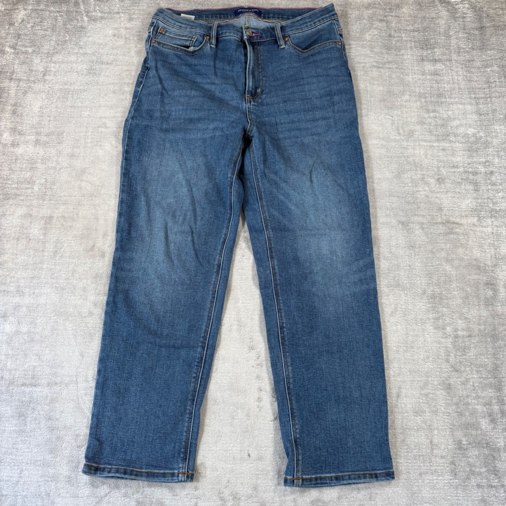 Scotch & Soda Jeans Womens 12 Blue Medium Wash Straight Leg Stretch Denim